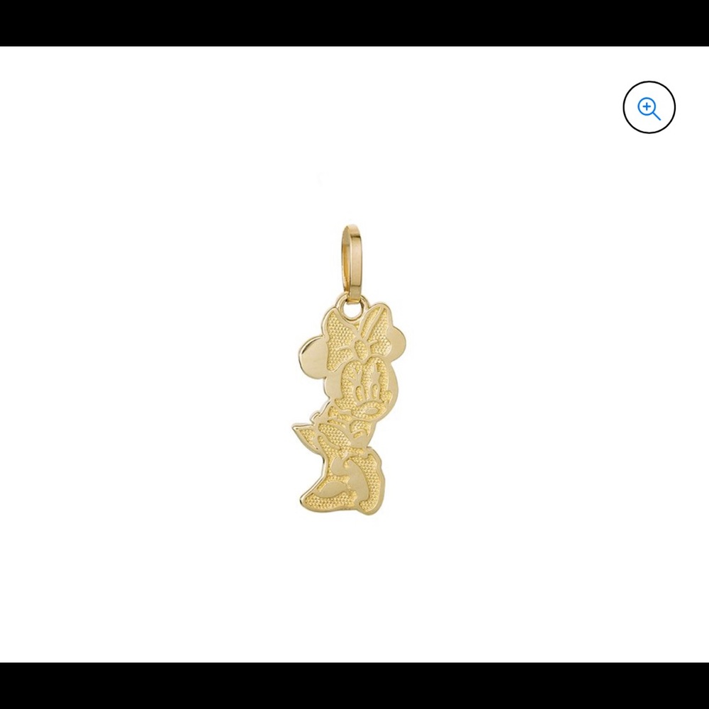 10K Solid Gold Minnie Mouse charm pendant